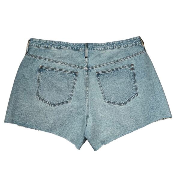 Madewell The Mom Jean Distressed Cutoff Denim Shorts Size 22W - Picture 2 of 5